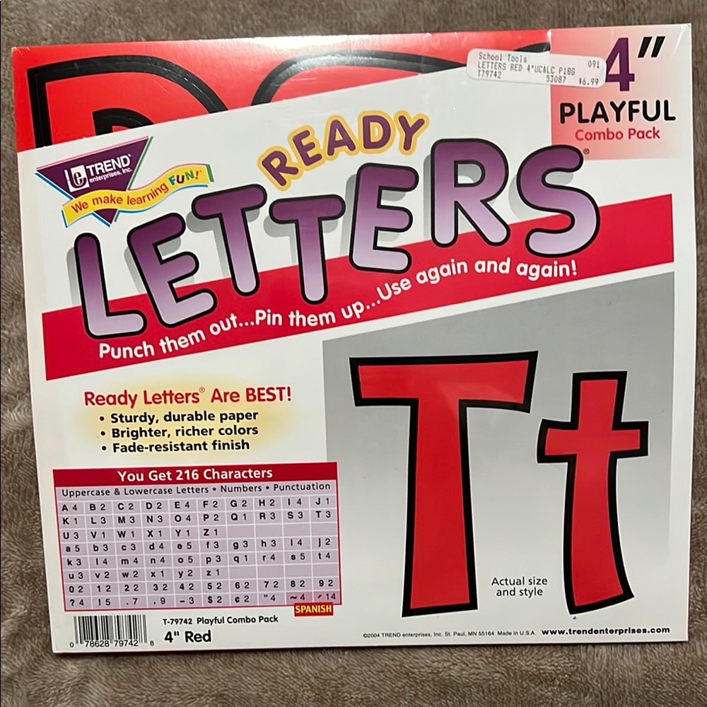 Trend Ready Letters 4" Playful Combo Pack